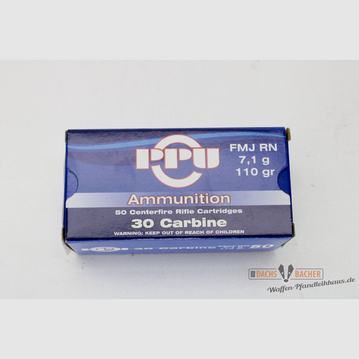 PPU Privi Partizan .30 Carbine 7.1g/110gr FMJ RN 50 rounds