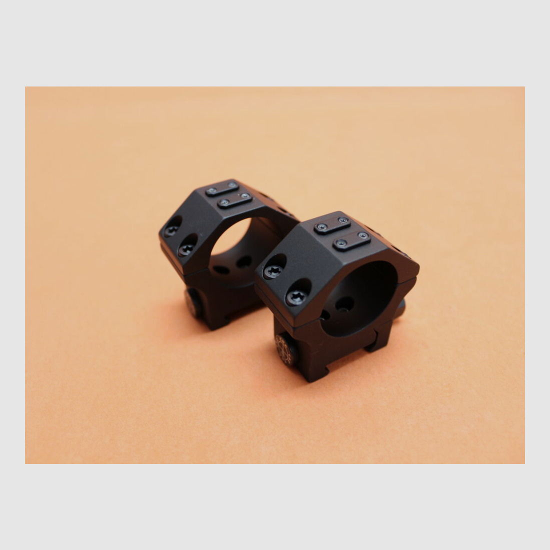 Recknagel Era-Tac Montageringe 30mm (T5003-0010) mit Mutter, Alu schwarz, BH=10mm für Picatinnyprofil