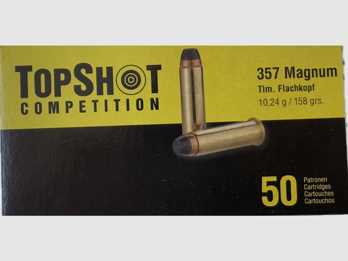 TOPSHOT Comp .357Magnum TLM FK 158grs - 50 disparos