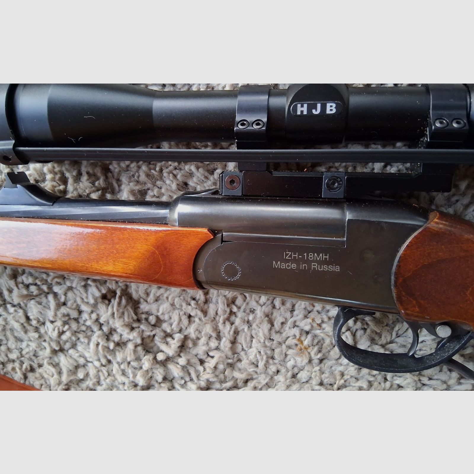 Langwaffe Baikal Kipplaufbüchse 222 Rem. mit Zielfernrohr 3-9x40