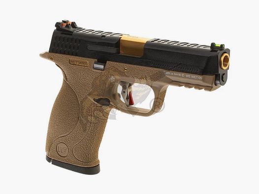 WET-05 BK Gold Barrel Metall Version GBB in Tan