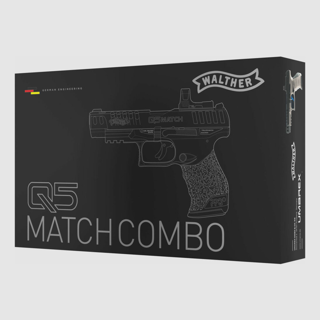 Umarex Walther Q5 Match Combo 4,5mm (.177), Diabolo, CO2