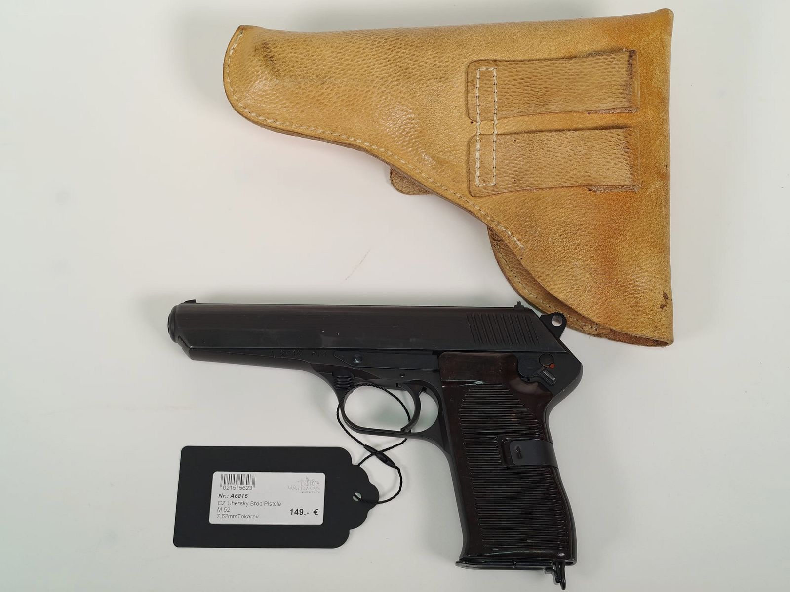 Pistolet CZ 52 7,62 Tokarev z skórzanym kaburą