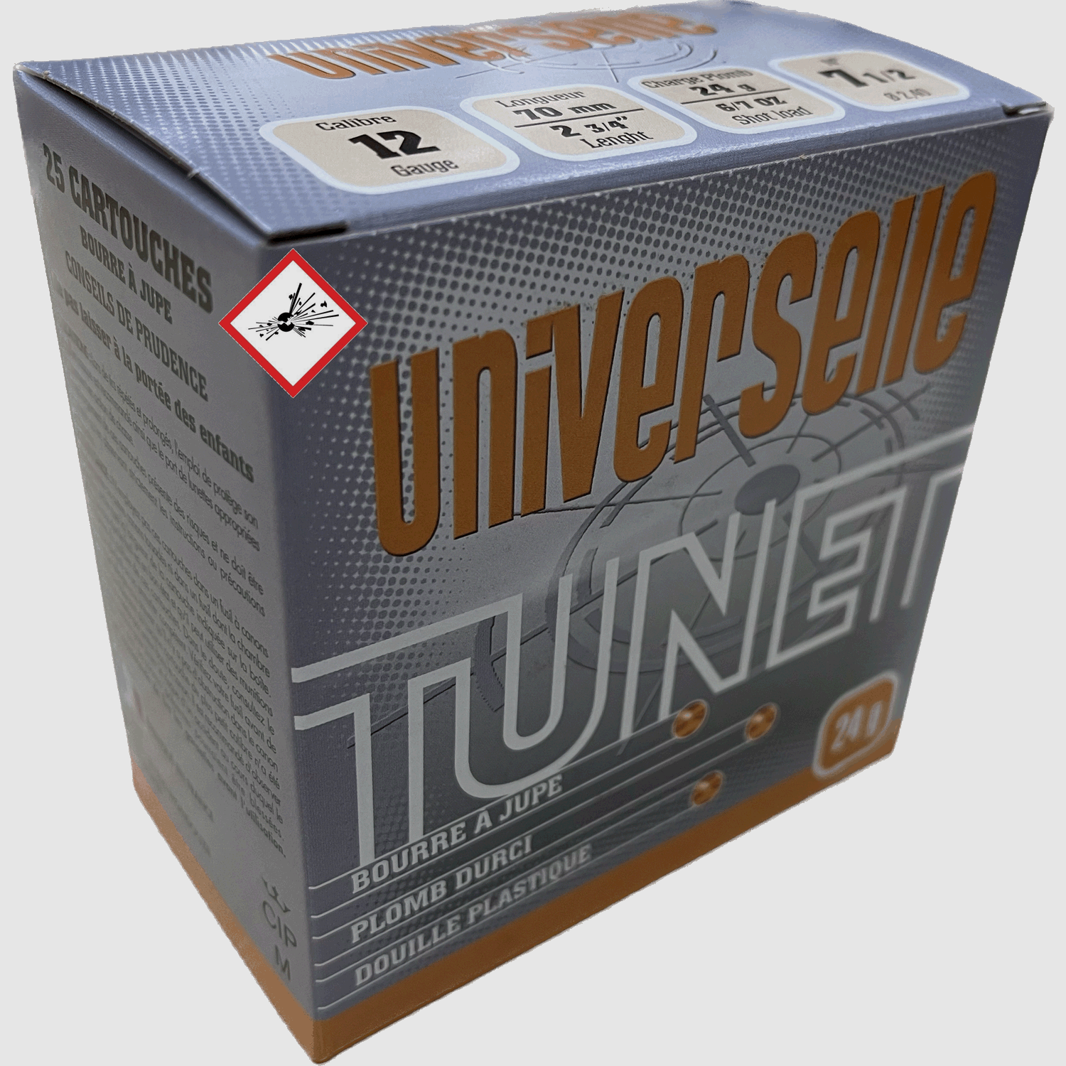 Tunet shot cartridge Universal Trap 12/70 24g 2.4 mm