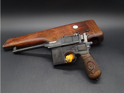 Mauser C96 Czerwona 9 kaliber 9mm Luger z kolbą C96