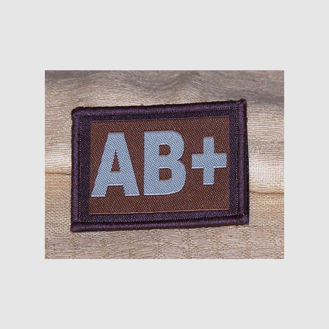 ID Patch Bloodgroup OD Green / Desert with Velcro AB Pos