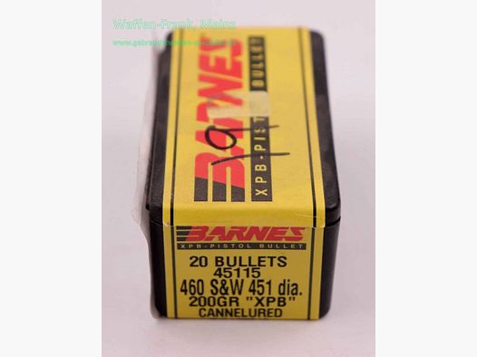 Projectiles Barnes Bullets FFW, cassés .451, 200gr, sans plomb