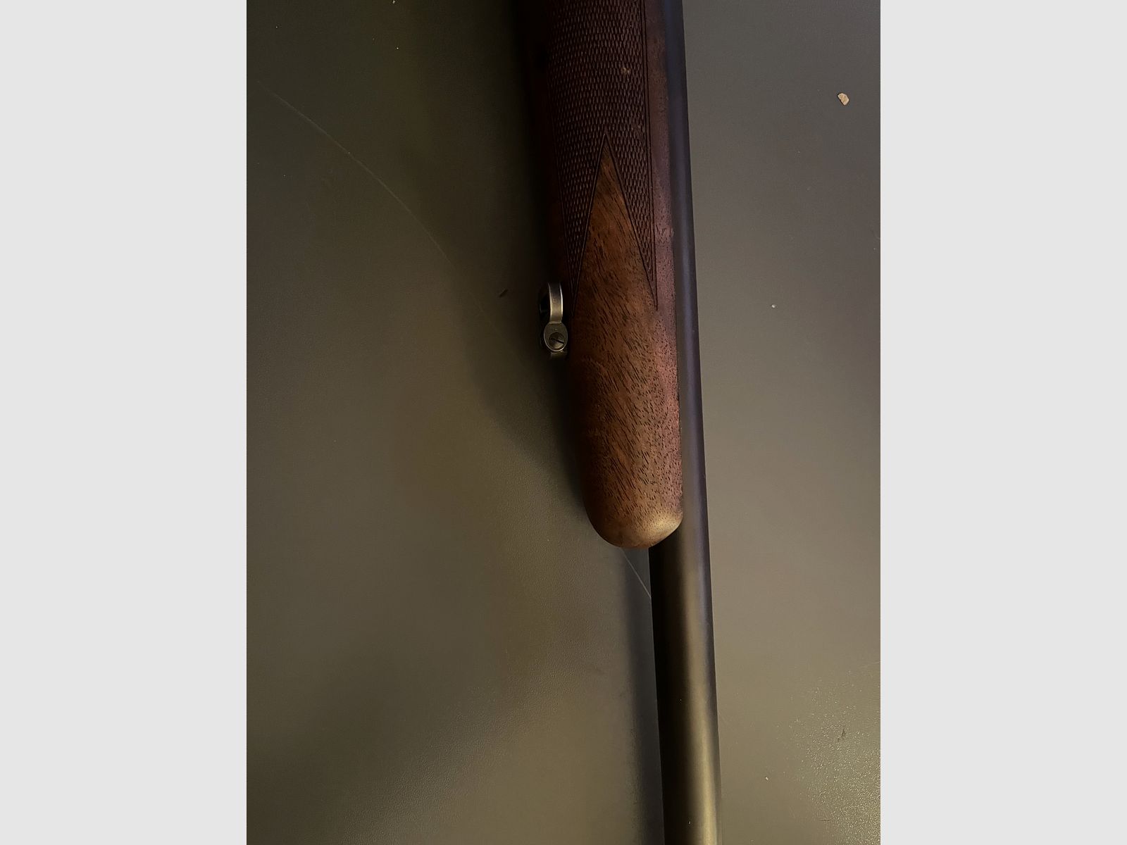 Mauser M12 wooden stock, caliber 30-06 with muzzle thread and hand cocking, very nice weapon.