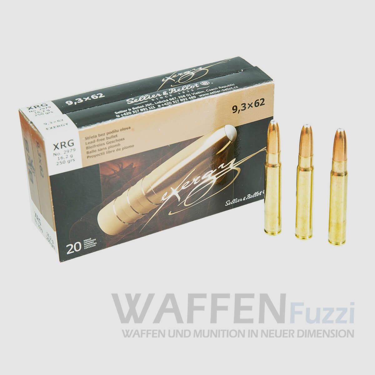 S&B 9,3x62 eXergy XRG munitions de chasse sans plomb 250grs