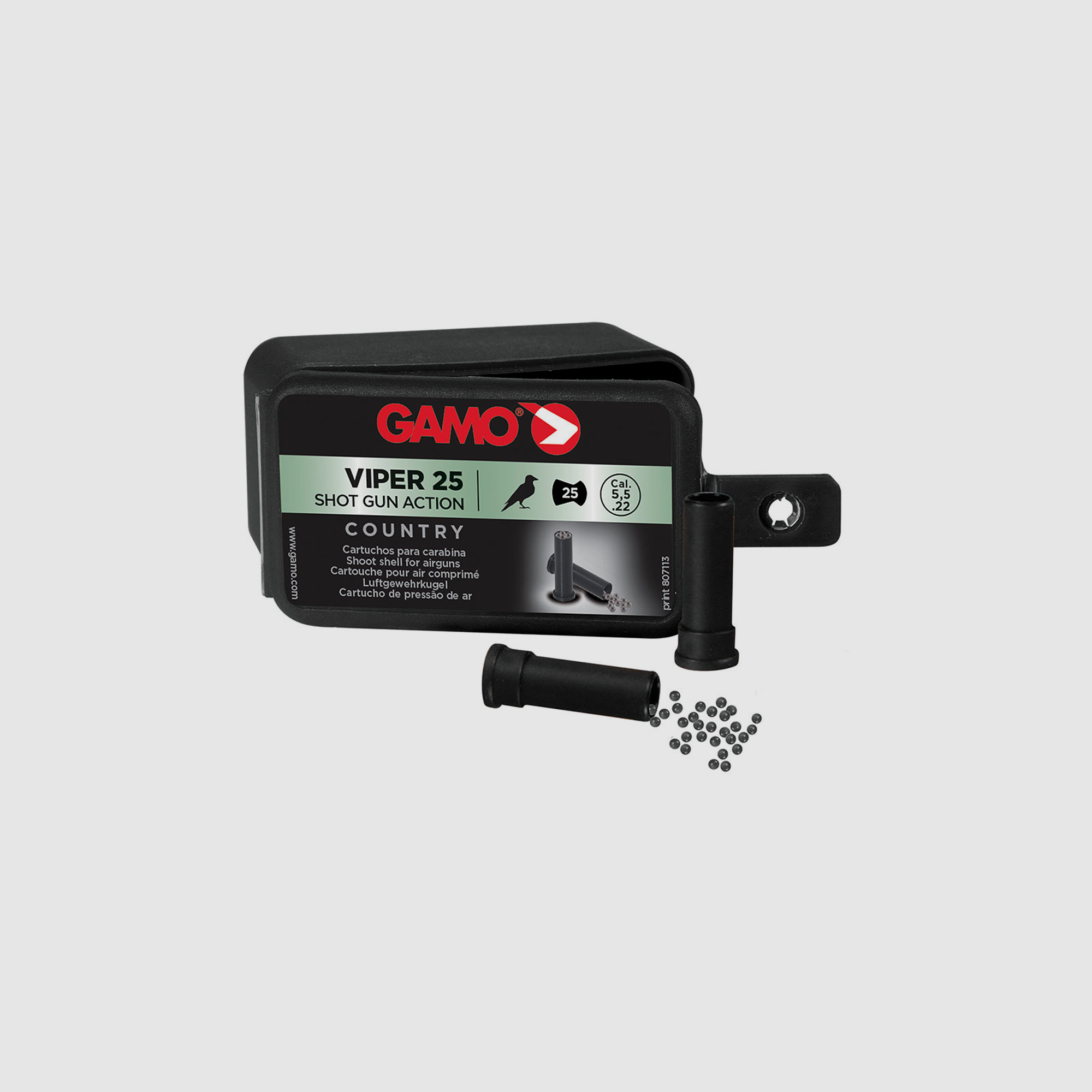 Gamo Luftdruckmunition Viper Express 5,5 mm Schwarz 25 Stück Schrot