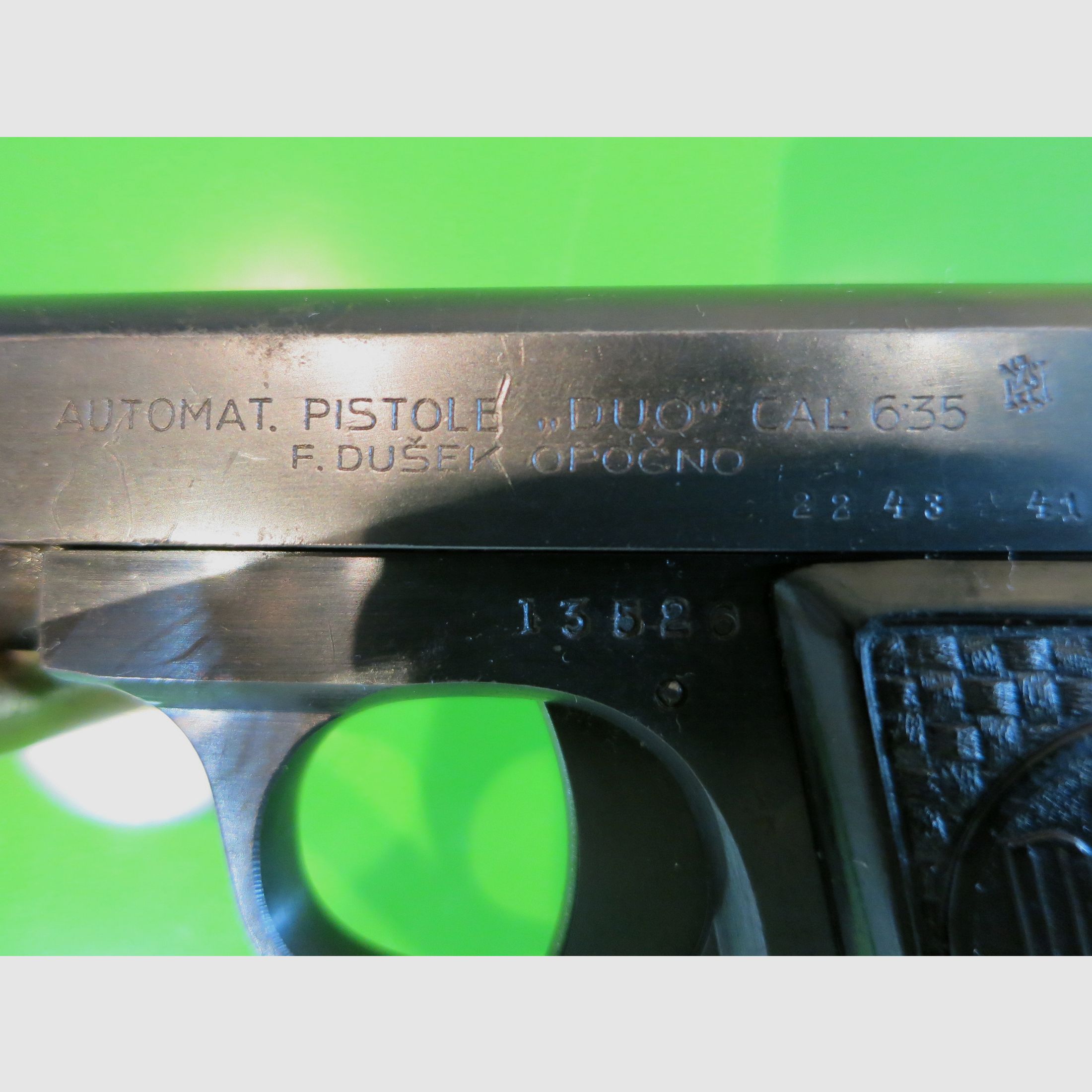 Halbautomatische Pistole, CZ Brünner Waffenwerke - F. Dusek DUO 6,35 mm (Pistole Z),  6,35mm Browning       #42-