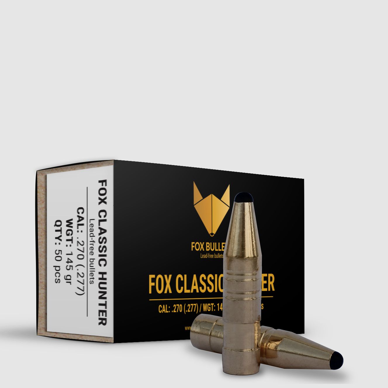 Fox Bullets Classic Hunter .277 9,4 g / 145 gr bleifreie Geschosse – 50 Stück