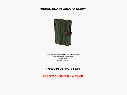 Riserva – Etui na licencję z Cordura Ripstop