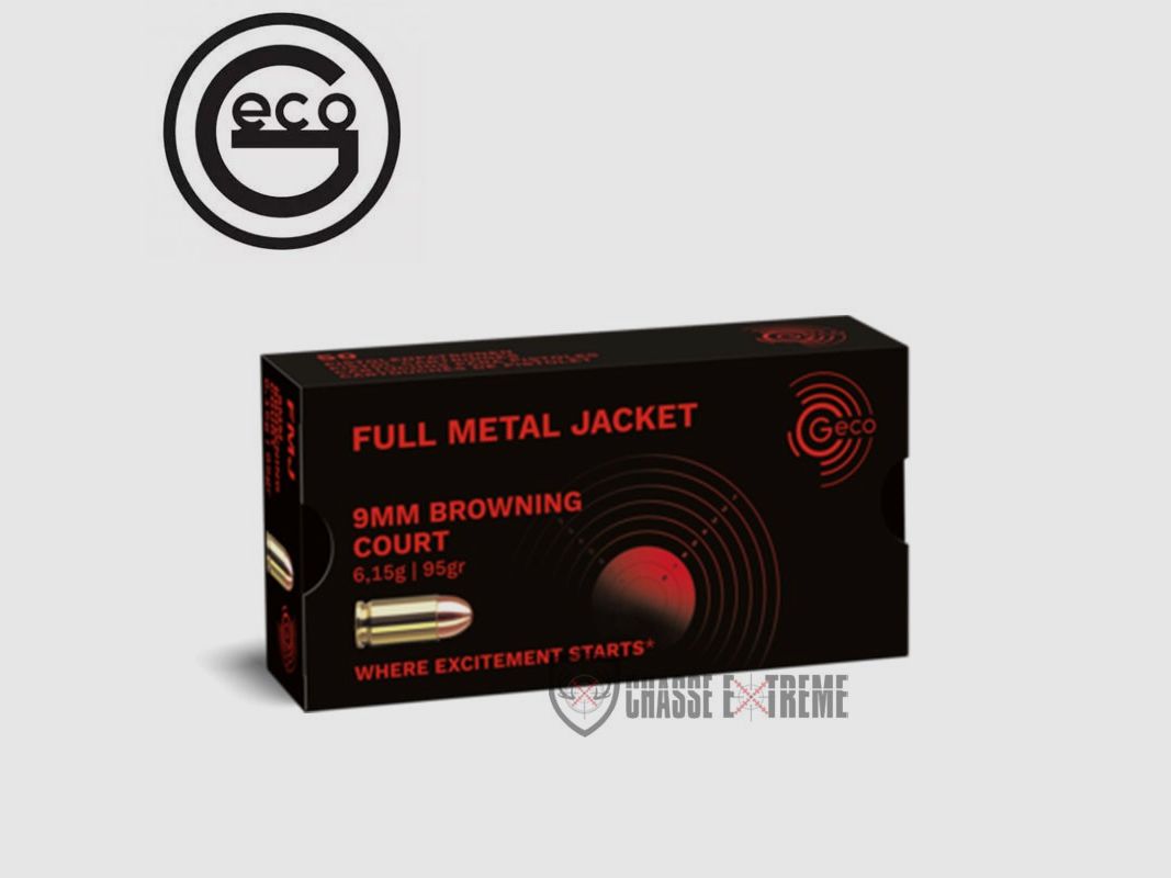 50 Patronen GECO Kal. 9mm Kurz/380 ACP 95gr FMJ