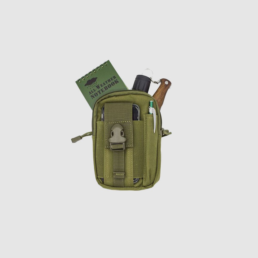 BARBARIC – Taktische Tasche für Zubehör MOLLE-System Grün | 12x17x7cm, Bild 2 von 2