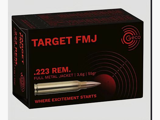 GECO Geco .223 Rem Target FMJ 3,6 g 50 coups / 2.000 coups disponibles