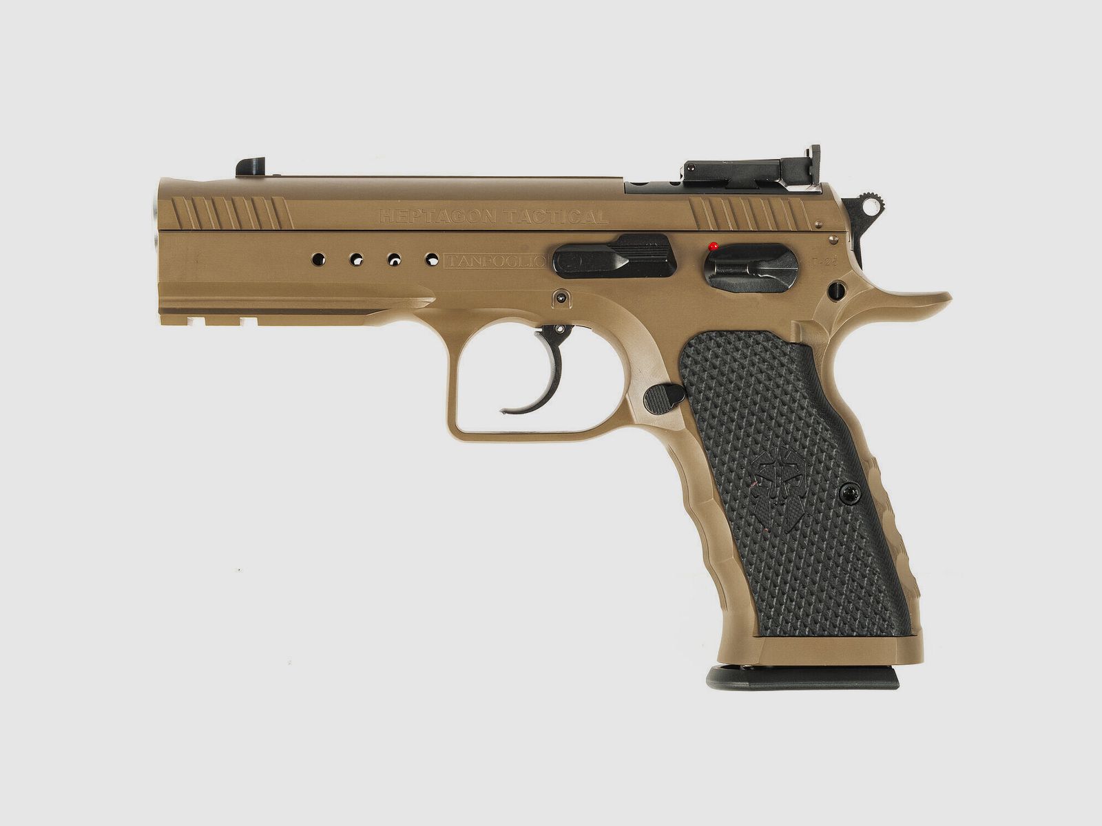 Pistola Tanfoglio Heptagon Tactical 9×19 K FDE, immagine 2 di 8