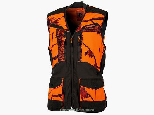 Chaleco de señalización Somlys Softshell Camo fuego/ verde oscuro