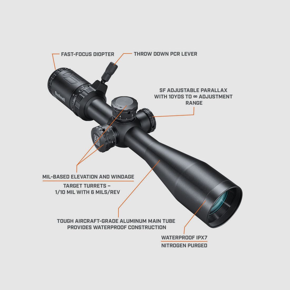 Bushnell Richtkijker AR 3-12x40 Dropzone 223 BDC SFP #AR731240