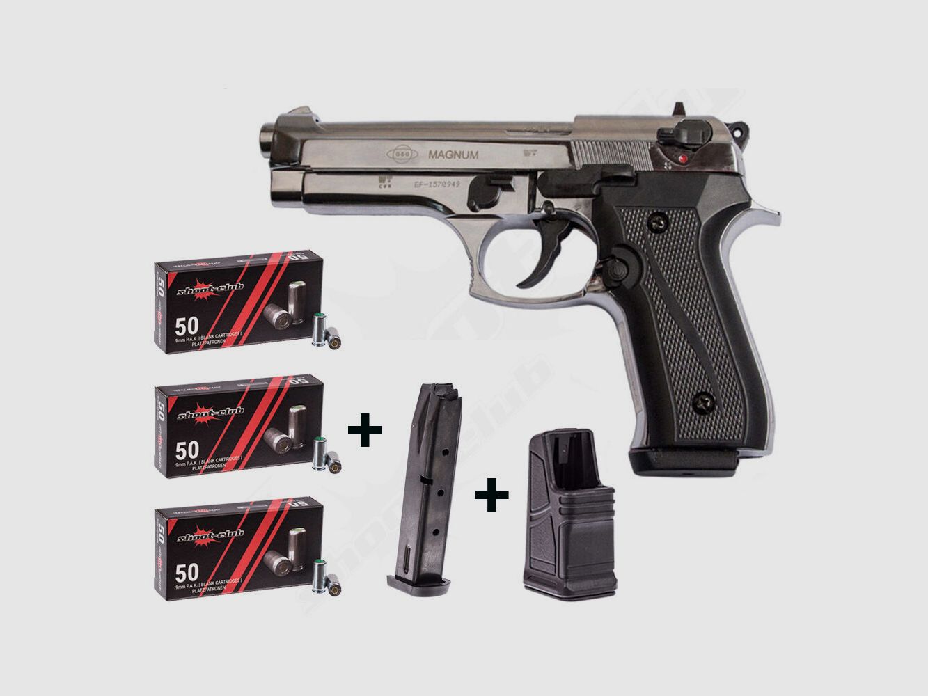 Ekol Firat Magnum chrom 9 mm P.A.K. Platzpatronen-Set