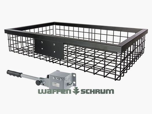 Eurohunt Heckträger schwarz beschichtet 890 x 580 x 180 mm mit Schnellkupplung