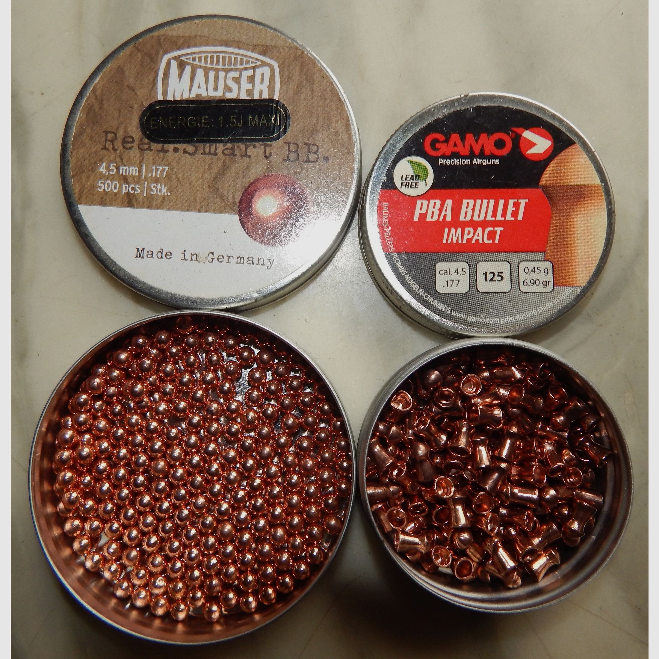 10 Dosen Luftgewehr - / Luftpistolenmunition