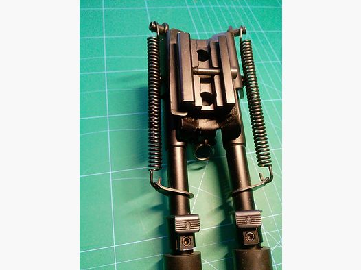 Zweibein 22 mm Metall Airmagnum PCP Gewehr mit Federn höhenverstellbar Gummi an den Füßen