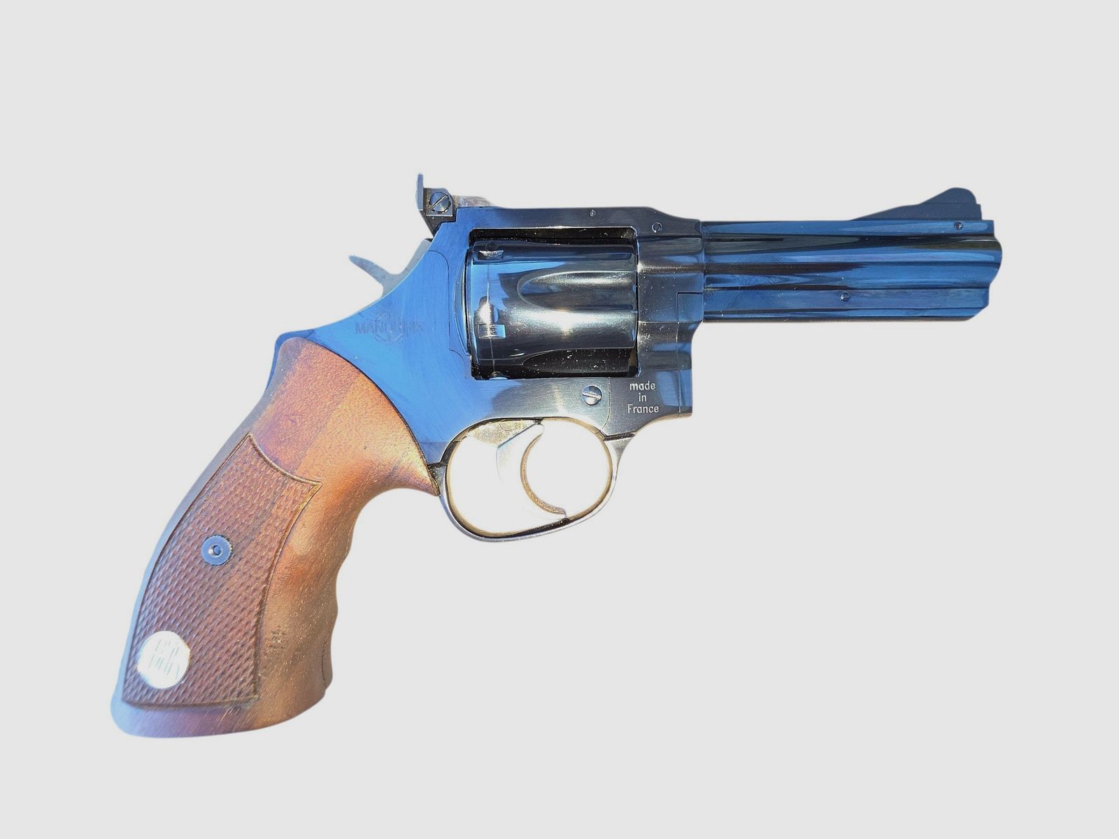 Revolver MANURHIN MR73 4" cal.357 Mag convertible (cilindro aggiuntivo 9×19) fabbricazione Mulhouse, immagine 6 di 6