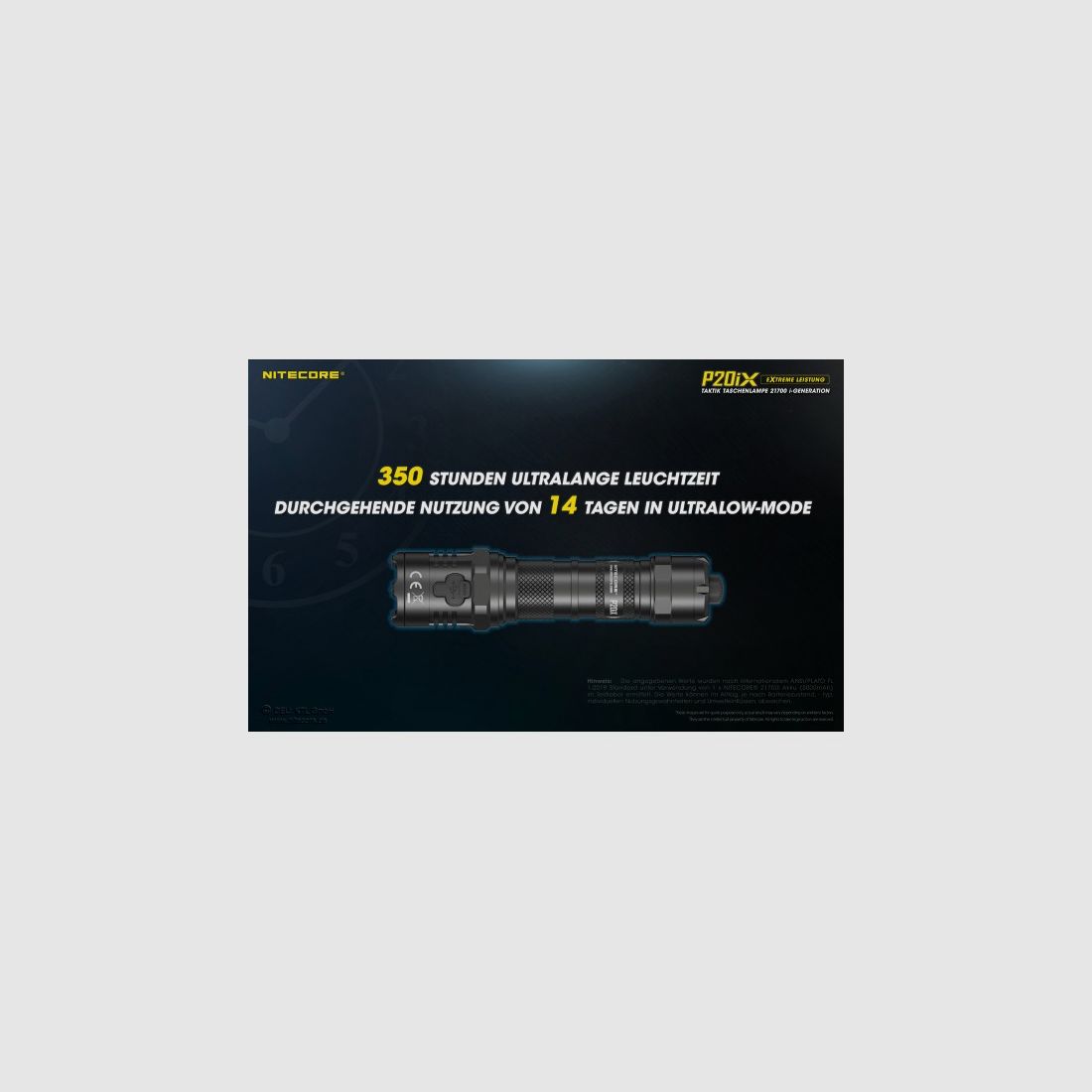 NITECORE – Taktische LED-Taschenlampe P20iX, 4’000 Lumen, inkl. Akku, Bild 7 von 10