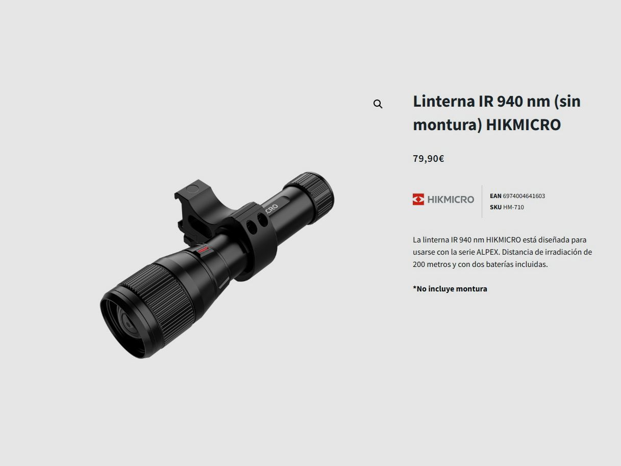 IR-lamp 940 nm (zonder montage) HIKMICRO