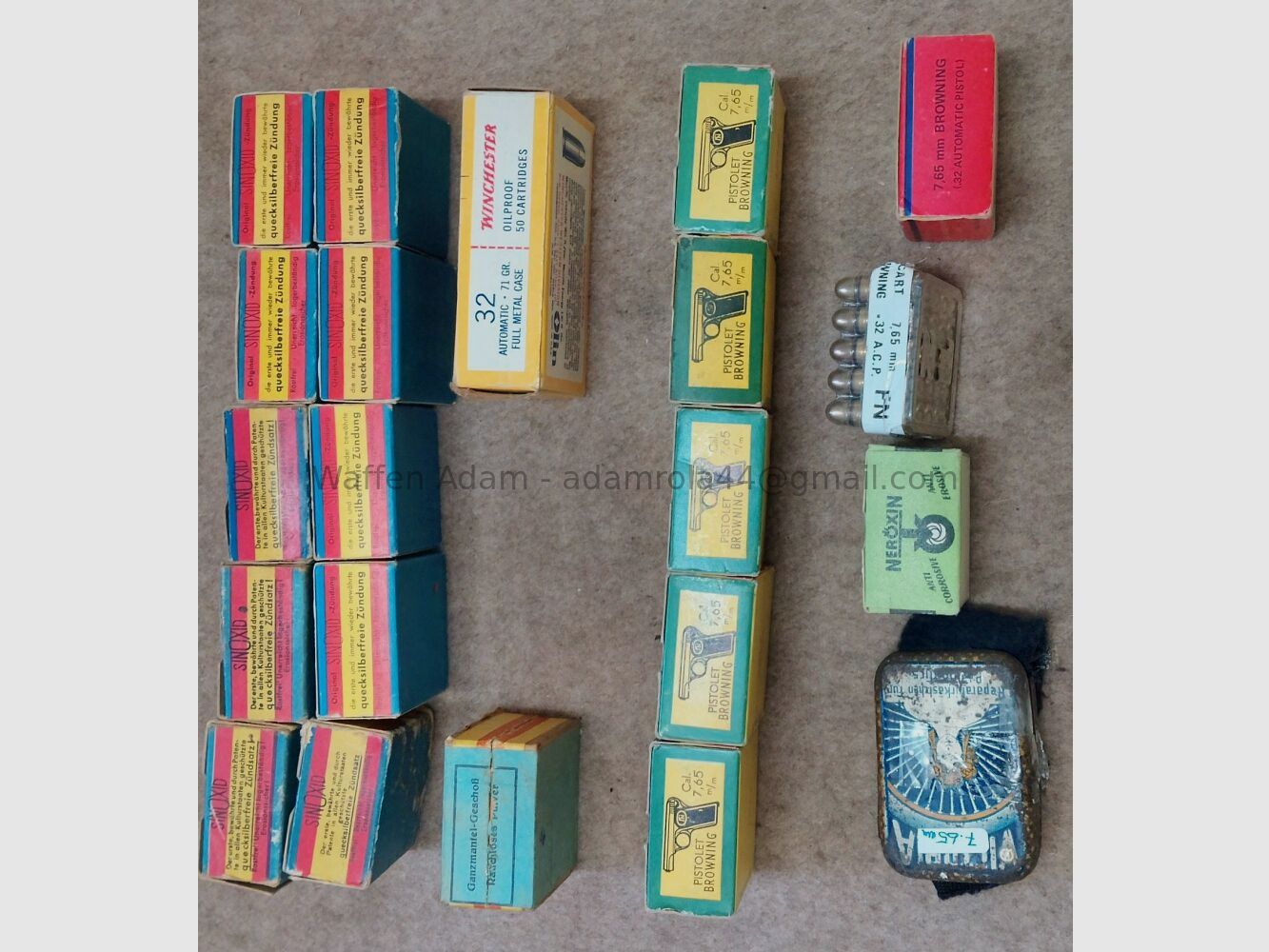 DWM FN Winchester etc. Ammunition collection various manufacturers