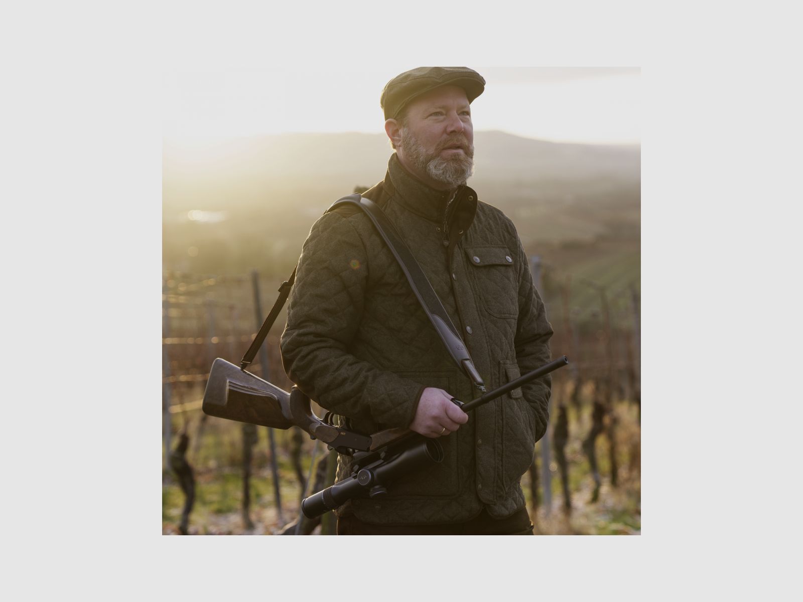 BLASER Herren Vintage Jacke Miles Olive Melange- Black