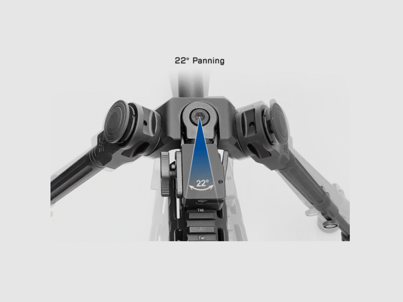 UTG Over Bore Bipod, 7″-11″ Center Height, Picatinny, image 4 of 15