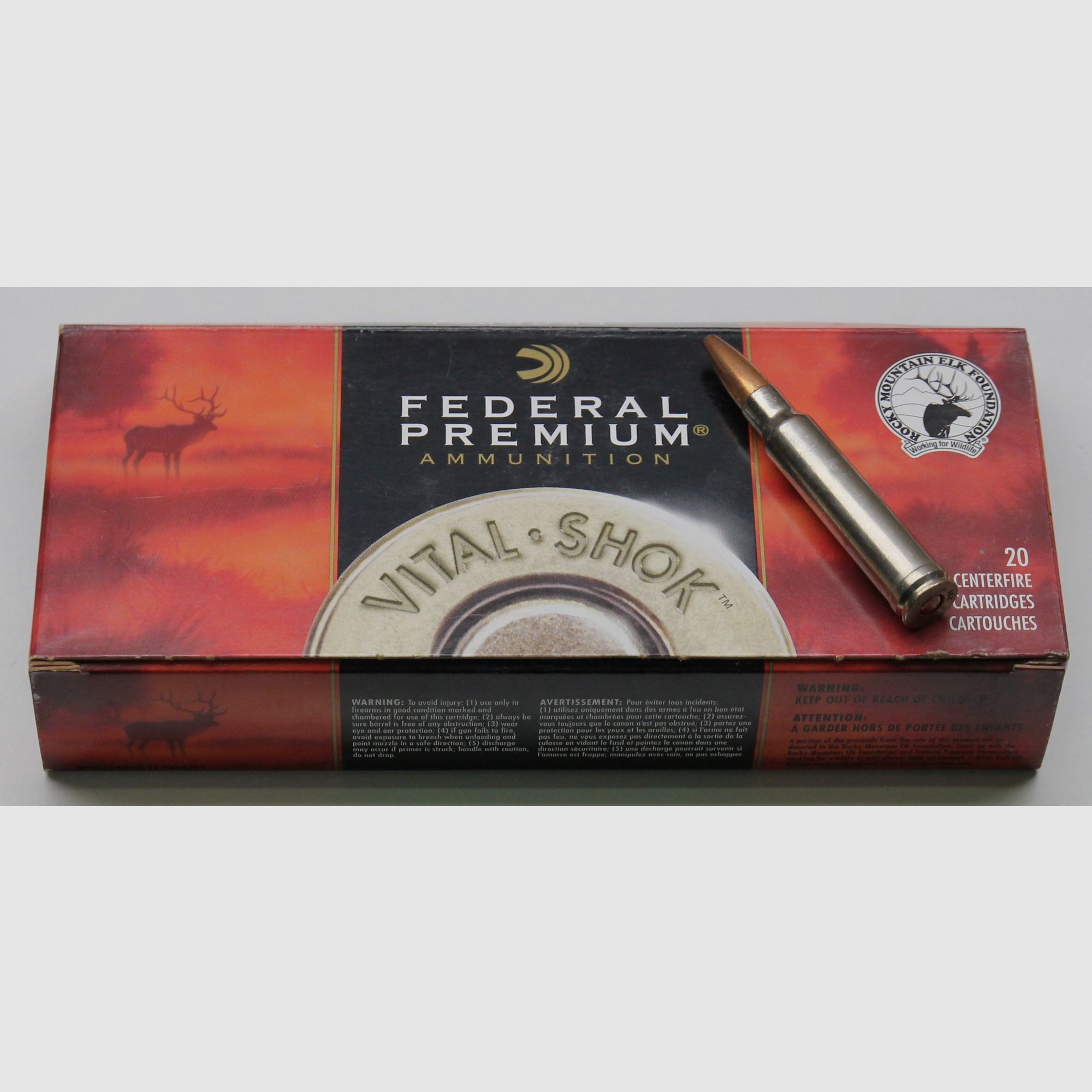 Federal Vital Shok 338 Win Mag 225gr Trophy Bonded Bear Claw Sonderpreis