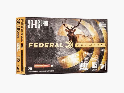 .30-06 Spr. Premium Nosler Accubond 165 grs. Munizioni Federal
