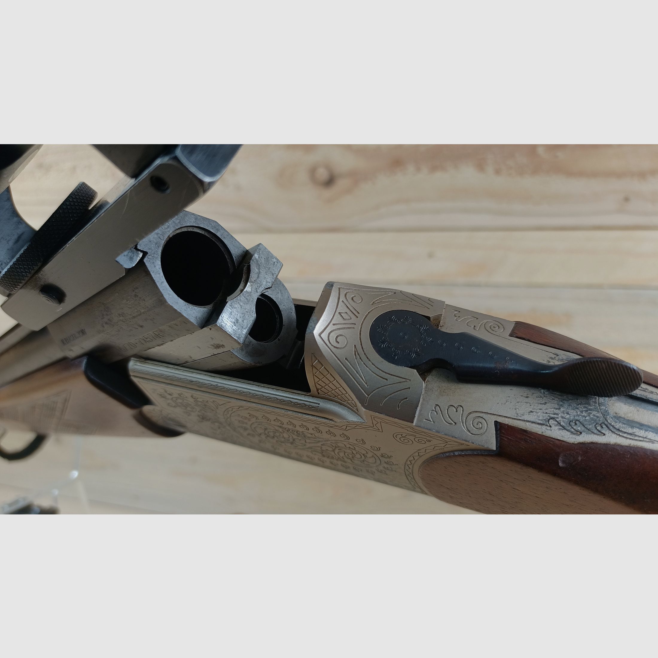 Blaser Bockbüchsflinte, Kal. 7x57R; 16/70 *Handspanner & Dontop Optik*