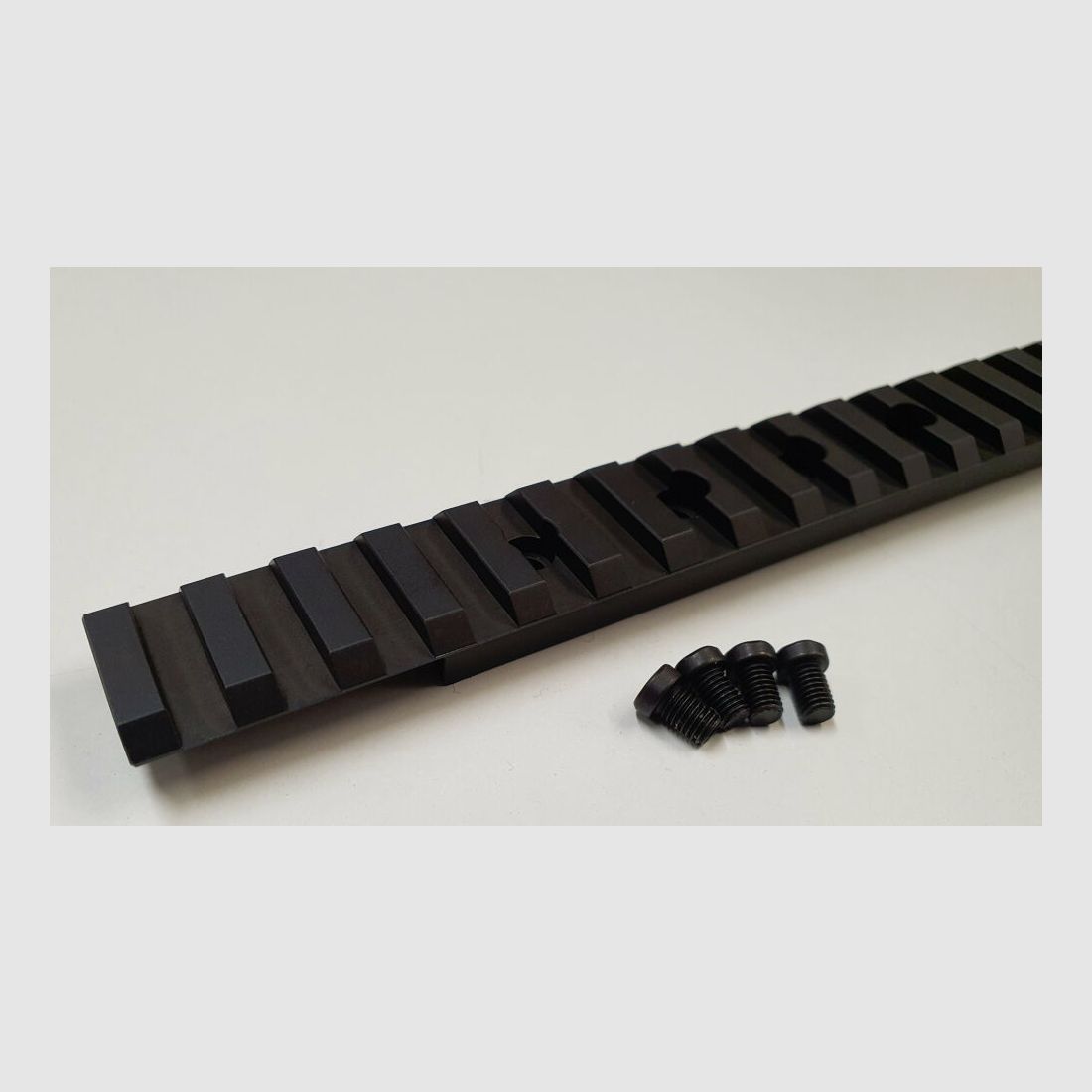 MHS Picatinny rail for BERGARA BA 13, steel, matte black blued, 210mm long, made in Germany