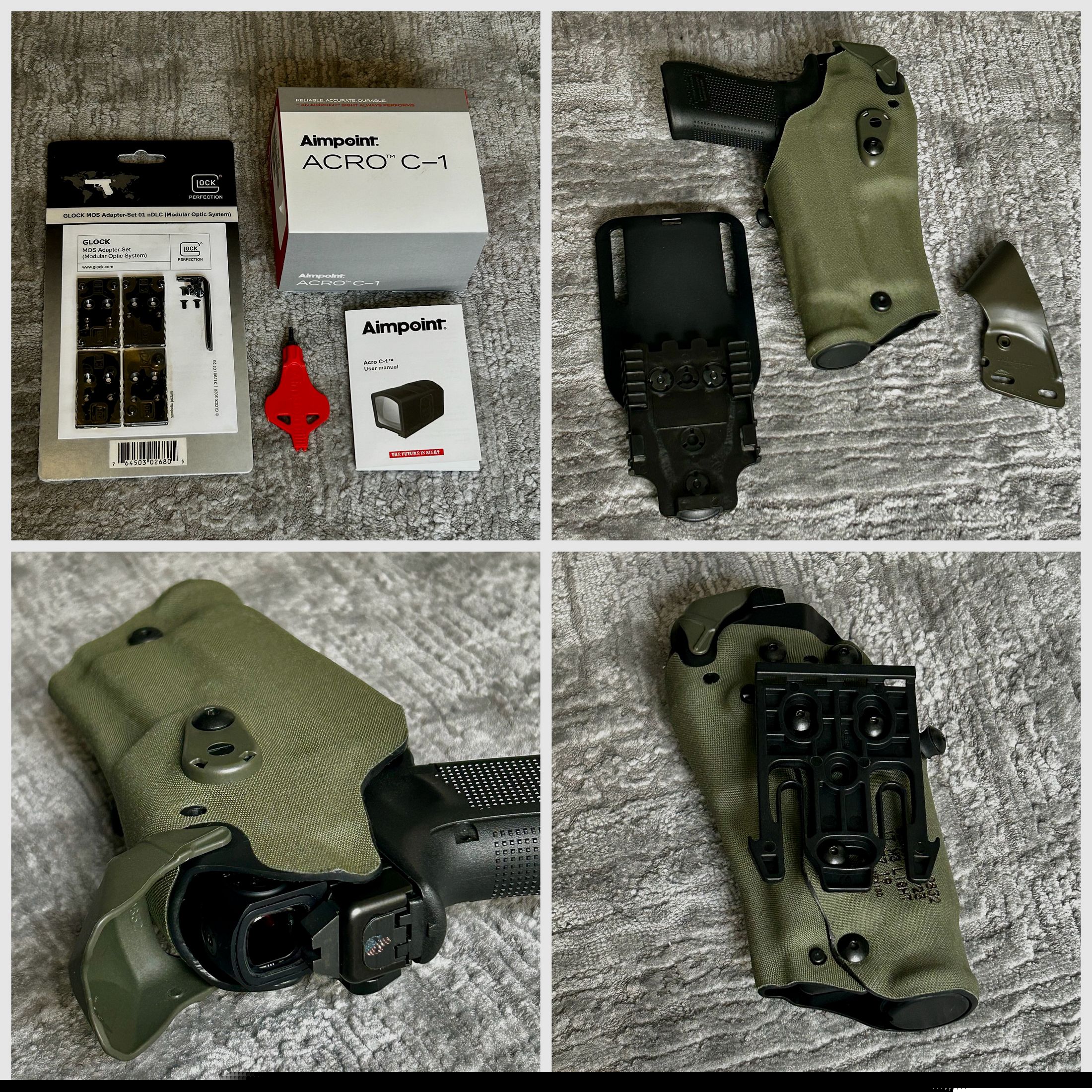Glock 45 MOS FS Kal. 9mm + AIMPOINT ACRO + SAFARILAND Holster