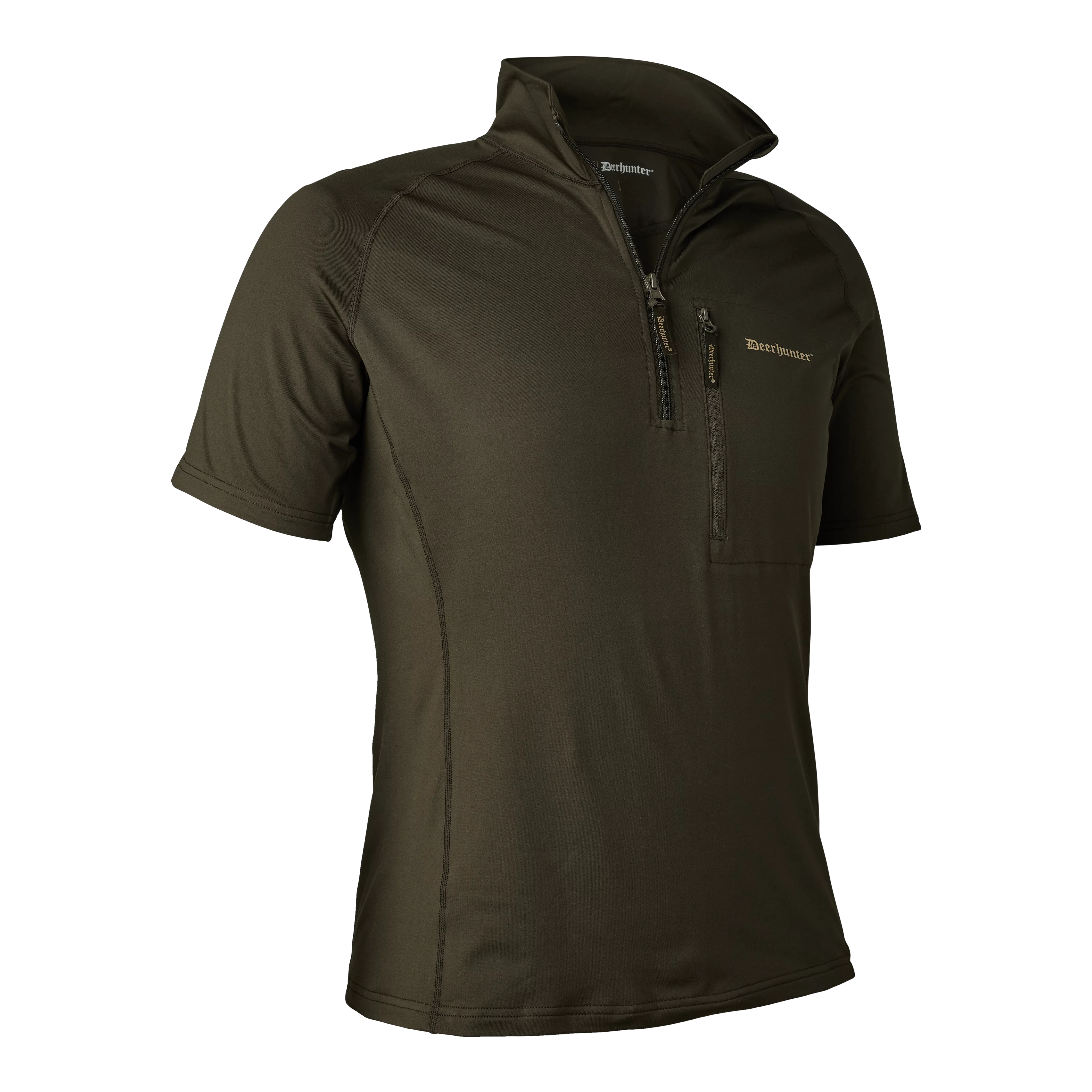 Excape T-shirt isolante con colletto con zip - Art Green, immagine 4 di 5