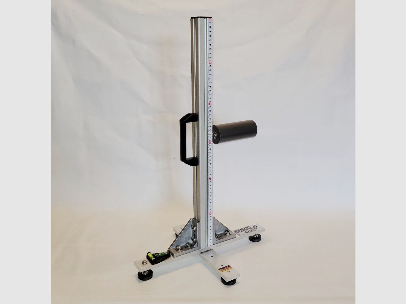 KGF Auflagestativ - Auflageständer Alu X-600-Pro mit Buchenholz-Auflage, klappbar, Waage, Griff und Maßband