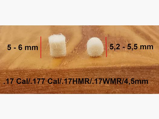 Reinigungsfilze 100 Stück Filzreiniger Laufreiniger Filze Wolle 9x19 9 mm 308 30-06 .223 22 17HMR 45