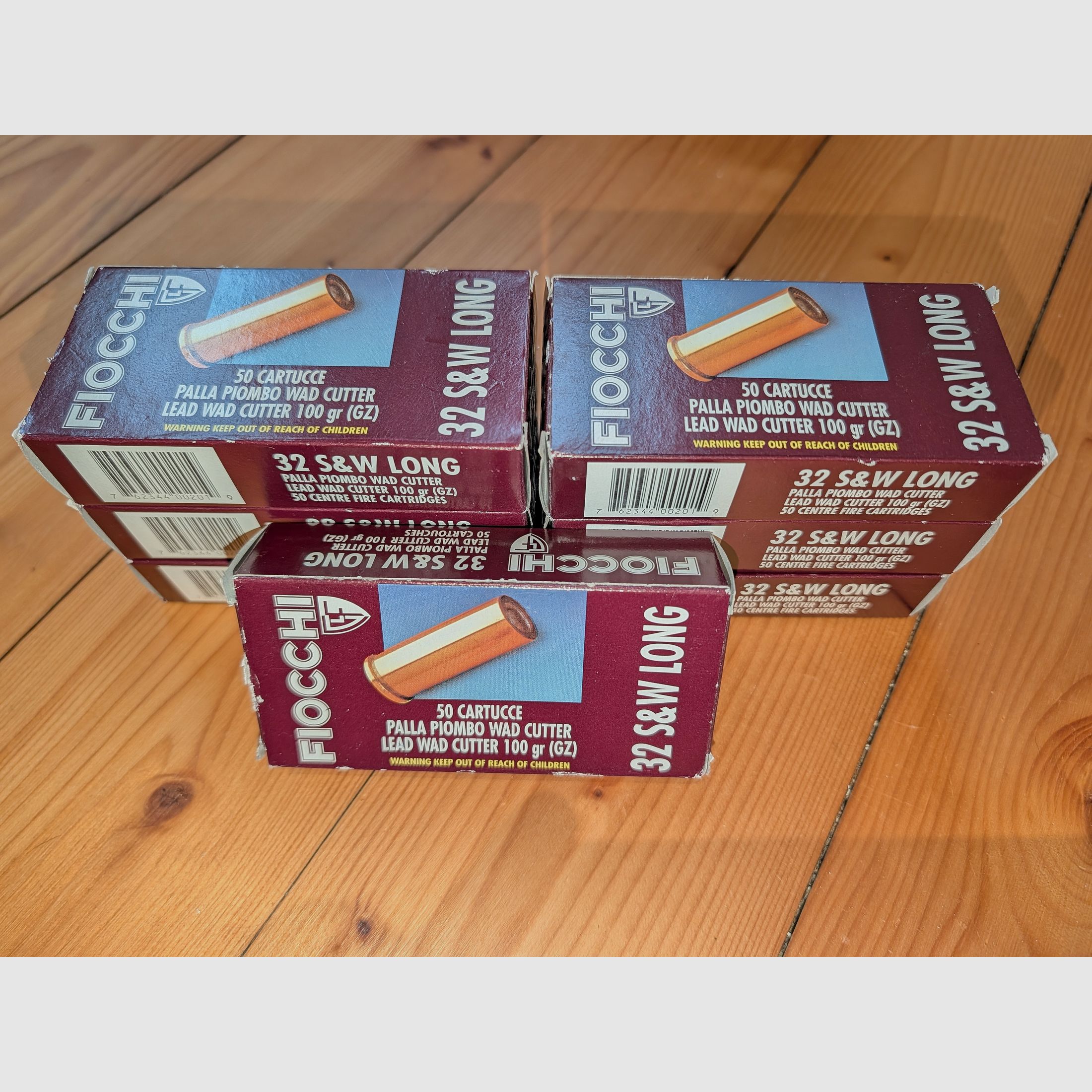 6.5 boxes Fiocci .32 S&W Long WAD Cutter