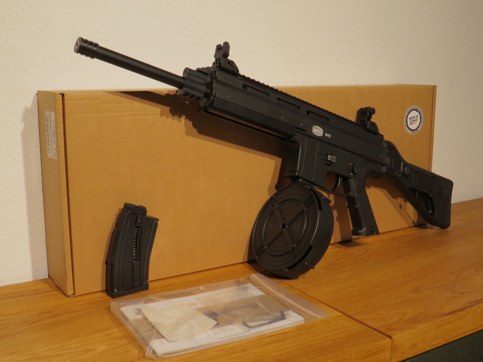 MAUSER M15 Sport - Semi-automatisch geweer - .22lr HV - Zwart - incl. 110 schots trommelmagazijn