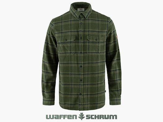 Fjällräven Hemd Övik Heavy Flannel Deep Forest - Dark Navy