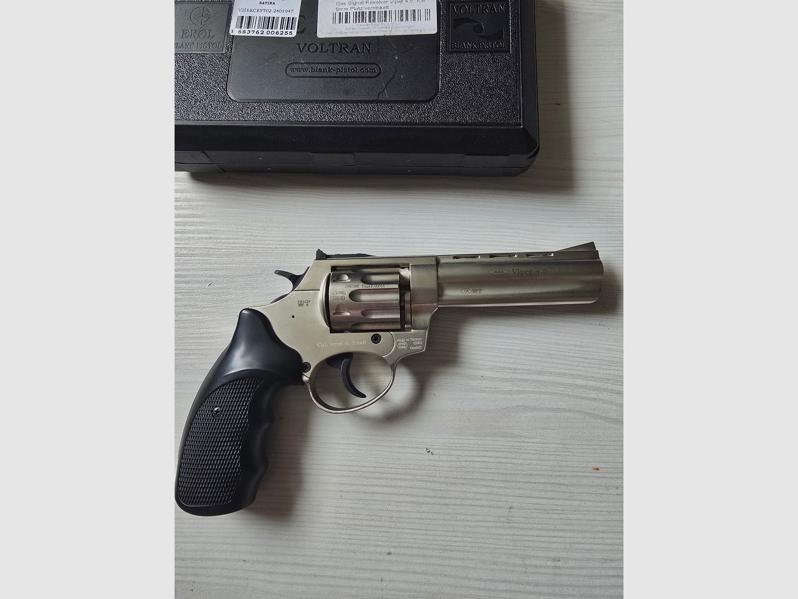 Ekol Viper 4,5 Zoll Vernickelt Schreckschussrevolver 