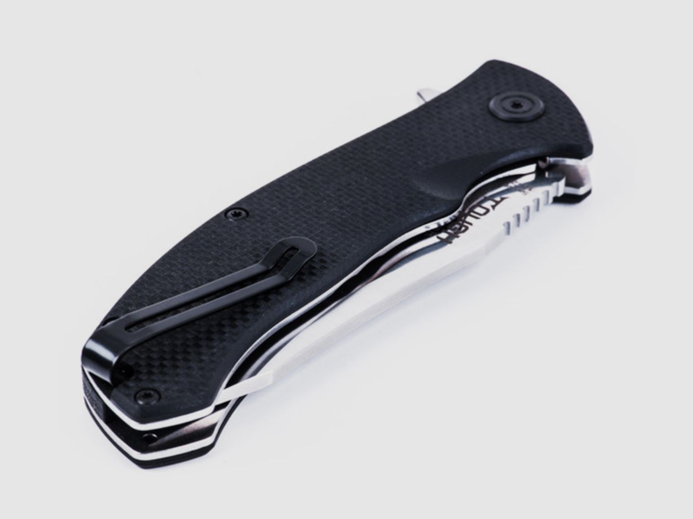 EDC Klappmesser TOUGH Skandinavischer Sandvik Stahl 12C27 schwarz von TEKUT