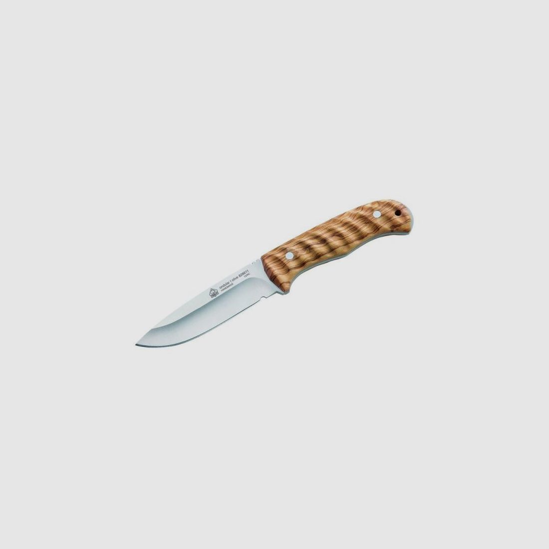 PUMA Feststehendes Messer Olivenholz mit Lederscheide 11,0 cm AN.58-Stahl