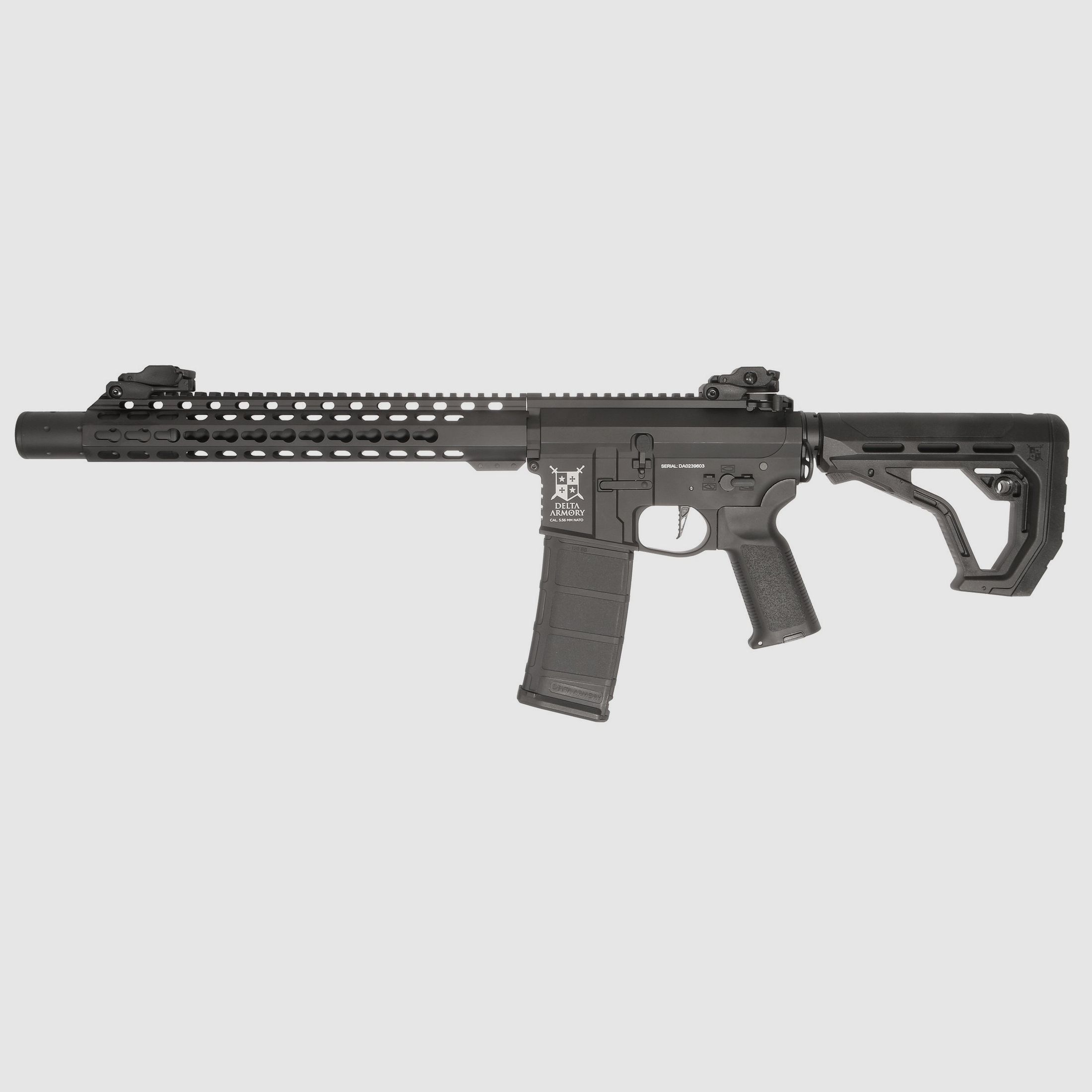 AR15 SilentOps DMR ALPHA EAGLE ETU Schwarz AEG Softair Gewehr max. 0,5J | Delta Armory