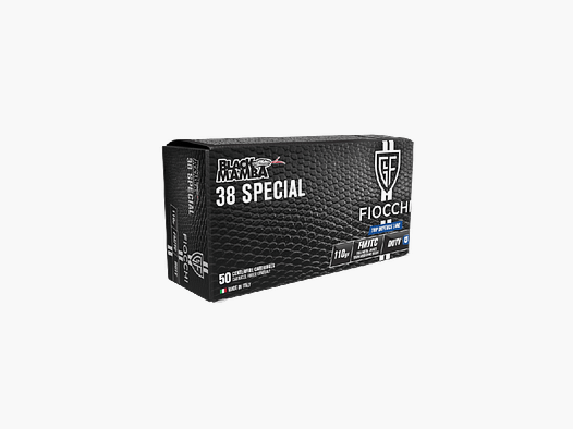 Munition Fiocchi FMJTC Black Mamba 110gr .38 Spec.