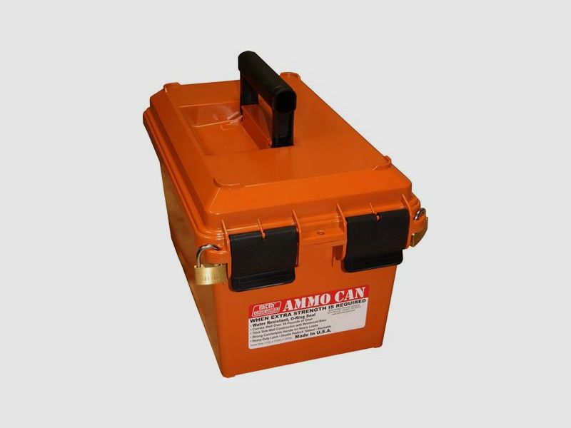 MTM Munitionskoffer Munitions-Transportbox ORANGE 'Ammo Can' bis 15 kg     #AC35